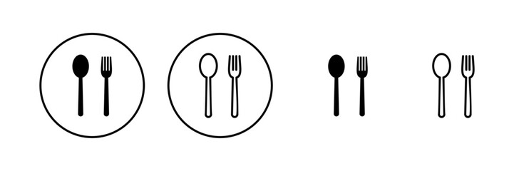 spoon and fork icon vector. spoon, fork and knife icon vector. restaurant sign and symbol