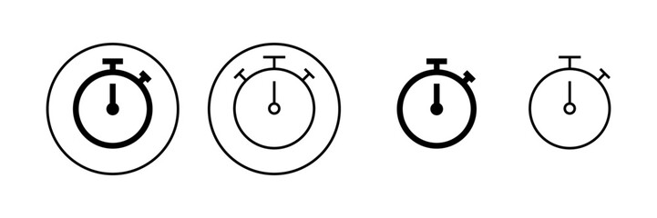 Stopwatch icon vector. Timer sign and symbol. Countdown icon. Period of time