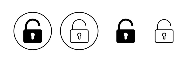 Unlock icon vector. Unlock sign and symbol. unlocked padlock icon