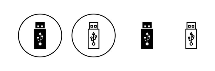 Usb icon vector. Flash disk sign and symbol. flash drive sign.