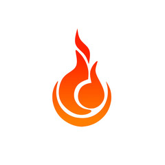 fireball logo, graphic vector illustration, fire logo