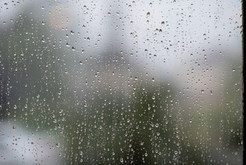 water on mirror, rainy day, abstract background