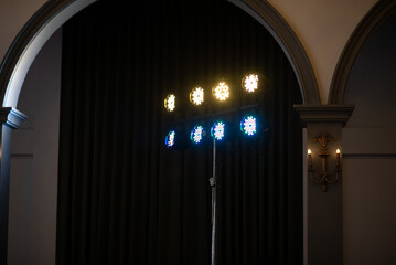 spotlight on sky daylight, electricity