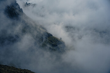 clouds over the mountain