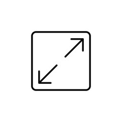 Fullscreen Icon vector for web and mobile app. Expand to full screen sign and symbol. Arrows symbol