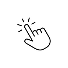 Hand click icon vector for web and mobile app. pointer sign and symbol. hand cursor icon
