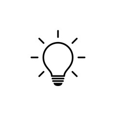 Fototapeta na wymiar Lamp icon for web and mobile app. Light bulb sign and symbol. idea symbol.