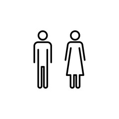 Man and woman icon for web and mobile app. male and female sign and symbol. Girls and boys