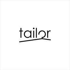 word tailor logo vector template