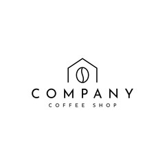minimal coffee house logo design