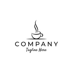 abstract coffee cup logo design