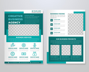 business flyer template with abstract background style use for corporate poster