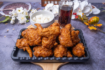 Delicious food Korean style chicken