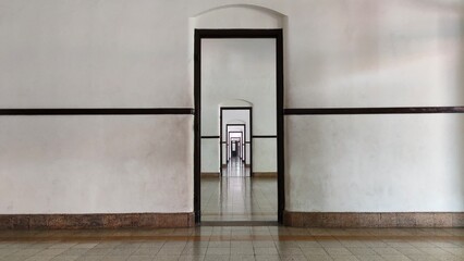 The Dutch heritage building in Semarang, Central Java, Indonesia, which has many doors, has become known as Lawang Sewu