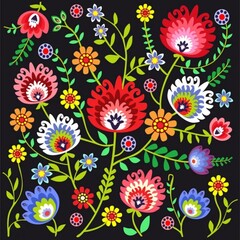 Illustration flower design pattern wallpaper