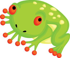 a vector of a cute frog
