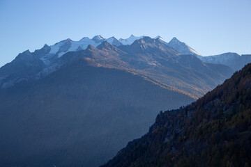 Mountain peak at Zeneggen, Switzerland