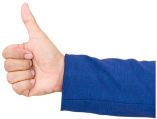 businessman thumbs up