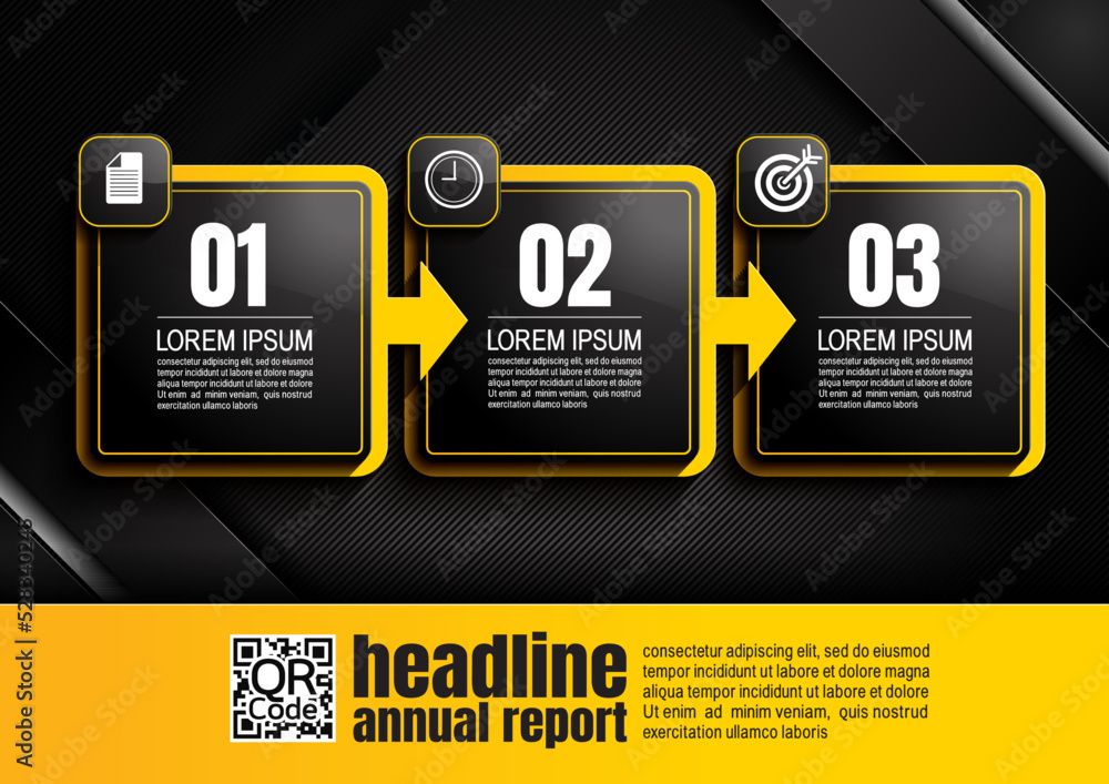 Canvas Prints infographics design, 3 process chart diagram, square template for presentation workflow, abstract ti