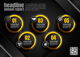 infographics design, 5 process chart diagram template for presentation workflow, abstract timeline elements, flow chart business black color layout concept
