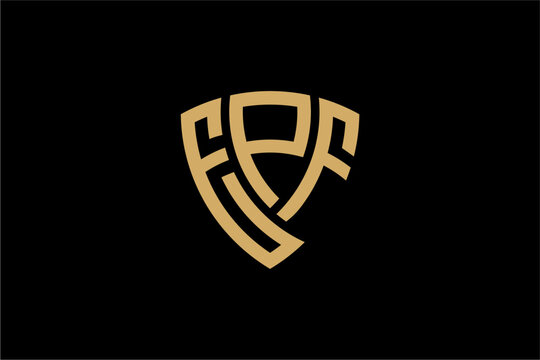 EPF creative letter shield logo design vector icon illustration