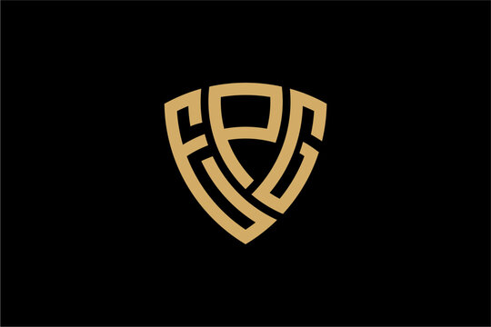 EPG creative letter shield logo design vector icon illustration