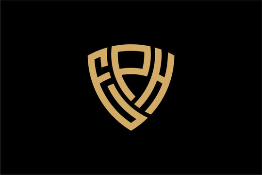 EPH creative letter shield logo design vector icon illustration
