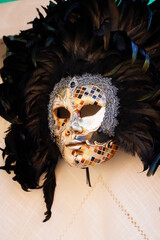 Colorful traditional carnival mask in Venice