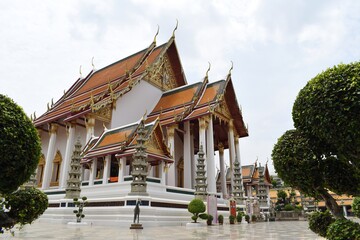 Main sanctuary of Wat Suthat Thepwararam. It is a royal temple of the first grade, one of ten such temples in Bangkok, THAILAND.