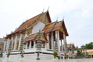 Main sanctuary of Wat Suthat Thepwararam. It is a royal temple of the first grade, one of ten such temples in Bangkok, THAILAND.