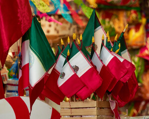 sale of flags of Mexico, to celebrate independence day on September 15