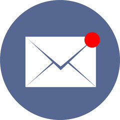 envelope in blue circle