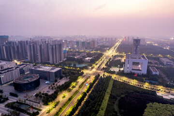 Aerial photography of China's modern urban architectural landscape