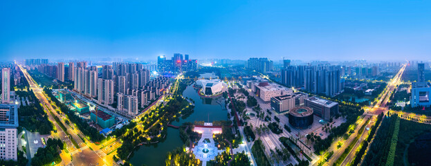 Aerial photography of China's modern urban architectural landscape