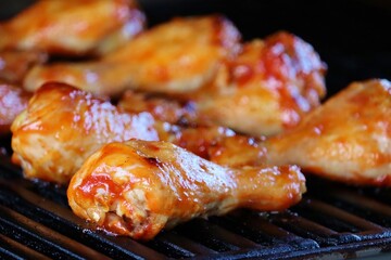 BBQ grilled chicken drumsticks
