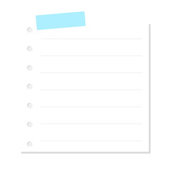 Sticky notes with colored masking tape isolated background , illustration 