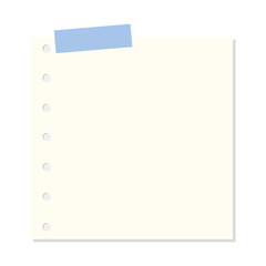 Sticky notes with colored masking tape isolated background , illustration 