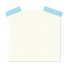 Sticky notes with colored masking tape isolated background , illustration 