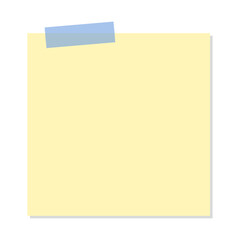 Sticky notes with colored masking tape isolated background , illustration 