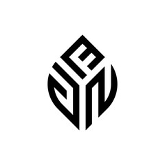 Initial letter FGN abstract leaf logo design symbol