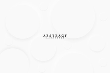 Abstract white vector background with circle shadow