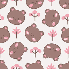 Cute Bear Seamless pattern