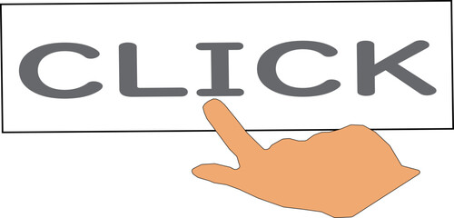 指でクリックのイラスト