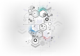 abstract background chemical formula technology business