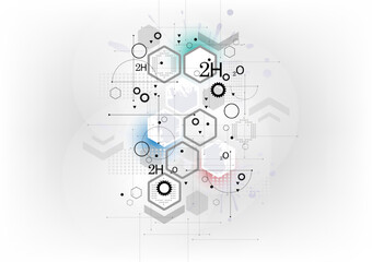 abstract background chemical formula technology business