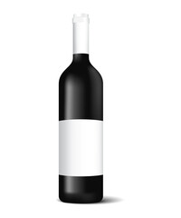 Wine bottle isolated on white is png file
