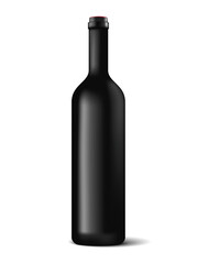 Wine bottle isolated on white is png file