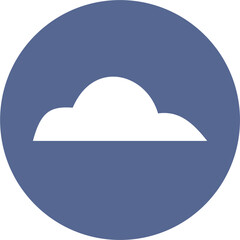 clouds in circles navy blue