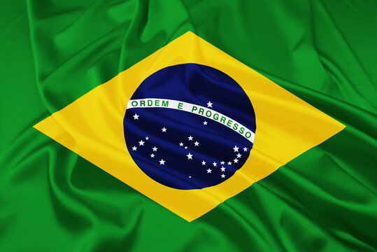 Brazil National Flag Waves