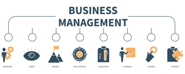 Business Management banner web icon vector illustration concept